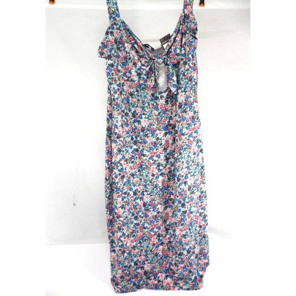 Women's Cut Out Tie Rib Scattered Floral Dress XXL 20 NWT - Picture 2 of 7